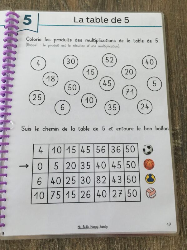 livret d'activités - activités mathématiques - multiplications - cycle 2 - cycle 3