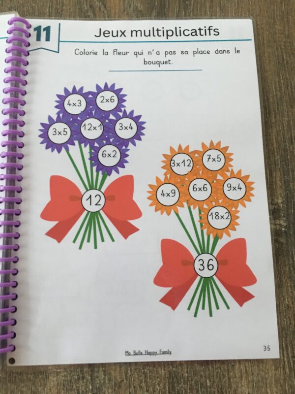 livret d'activités - activités mathématiques - multiplications - cycle 2 - cycle 3