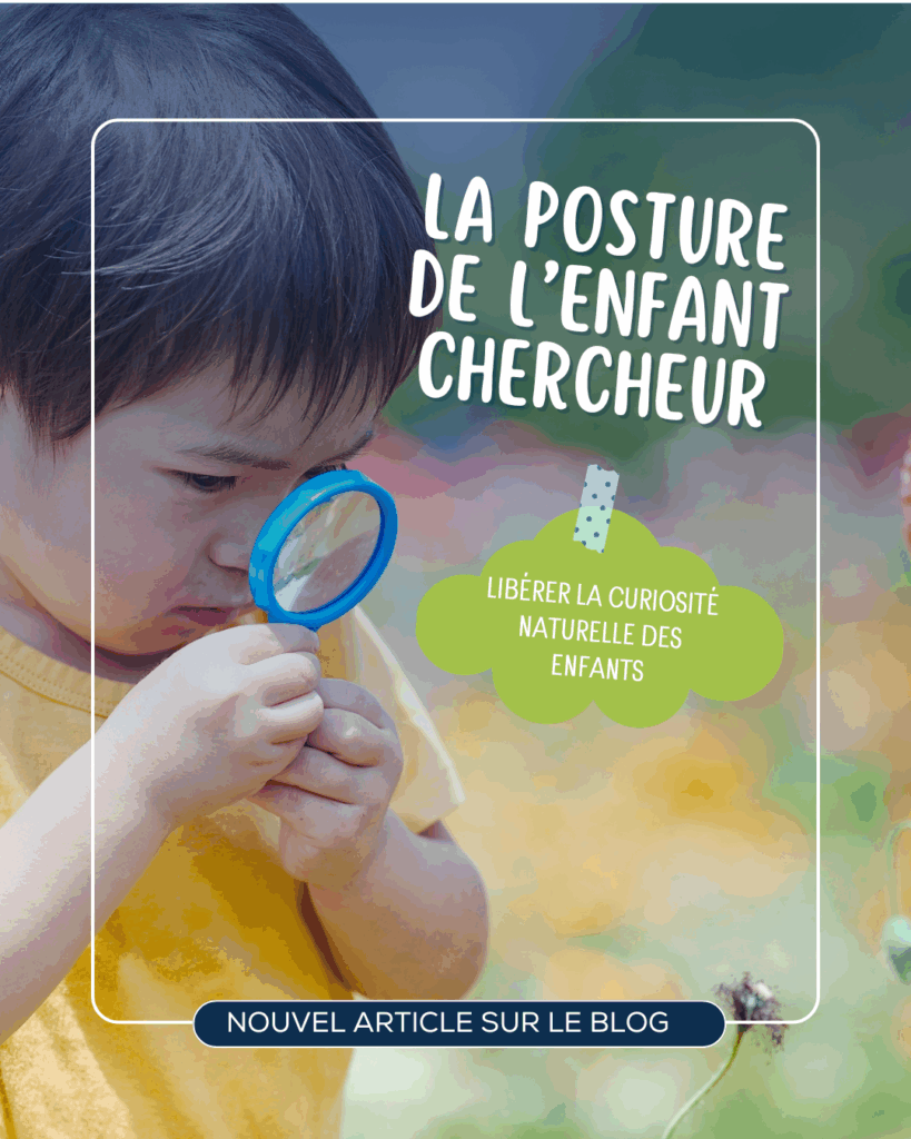la posture de l'enfant chercheur photo présentant l'article pédagogique