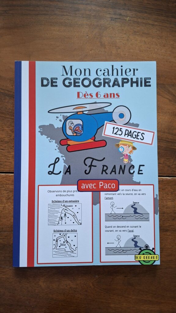 cahier pour apprendre la géographie de la France dès le CP à la maison