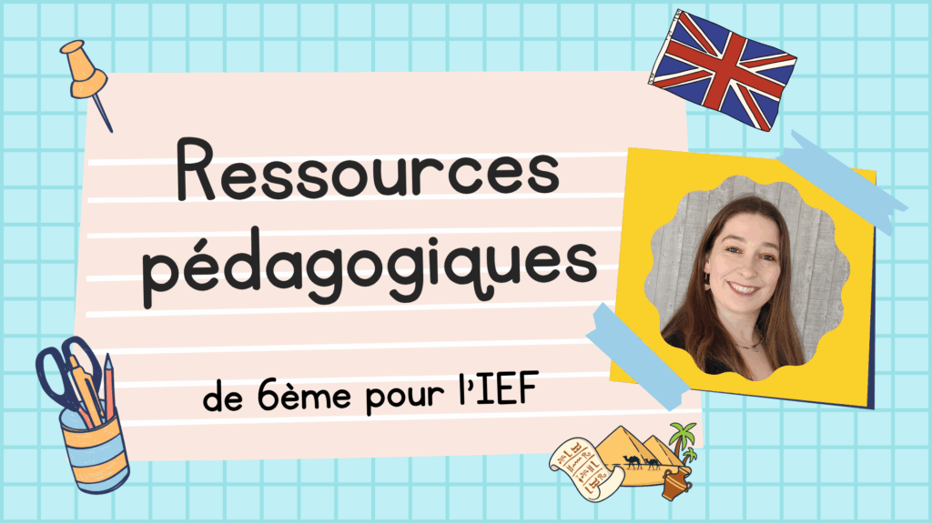 Visuel de couverture de l’article "Les ressources pédagogiques de 6ème en IEF", avec le portrait de l'autrice