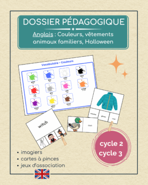 dossier pédaogique anglais vêtement, halloween, couleurs et animaux familiers