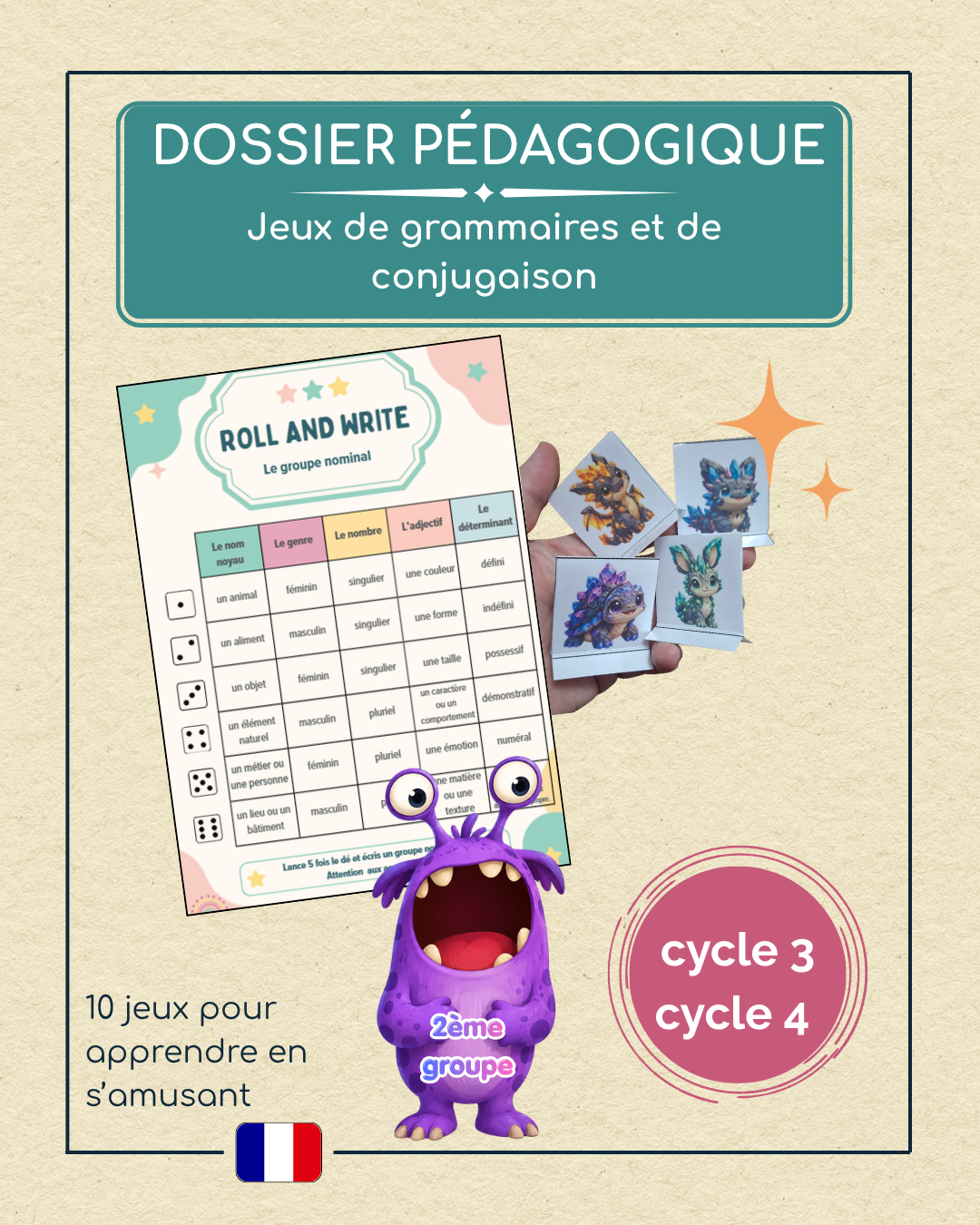 visuel dossier pédagogique jeux conjugaison et grammaire